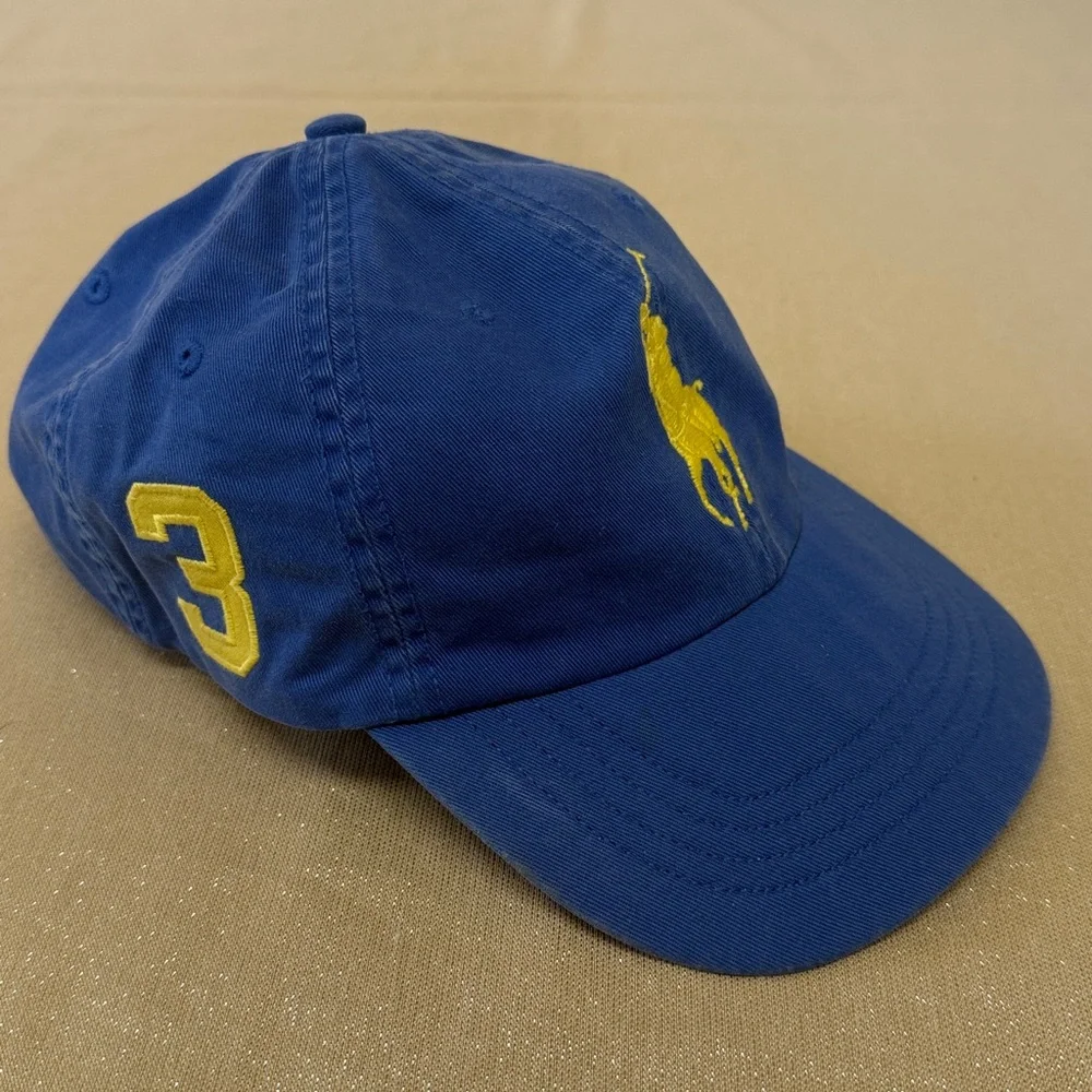 Polo Ralph Lauren Cap Blue with Yellow Logo 3 - Picture 3 of 7